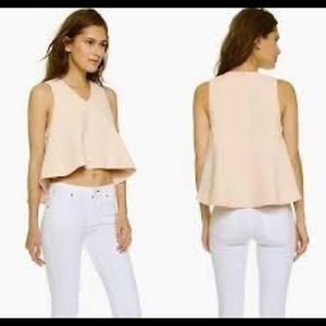 New, C/Meo Collective Top, in light pink & black